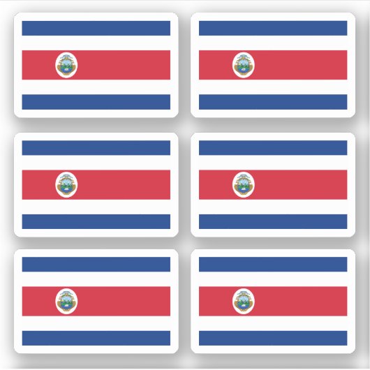 Costa Ricaanse vlag Sticker (Voorkant)