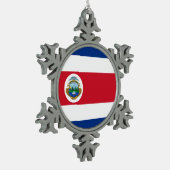 Costa Ricaanse vlag Tin Sneeuwvlok Ornament (Links)