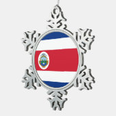 Costa Ricaanse vlag Tin Sneeuwvlok Ornament (Rechts)