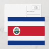 Costa Ricaanse vlag, vlag van Costa Rica Briefkaart (Voorkant / Achterkant)
