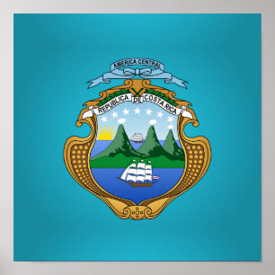 Costa Ricaanse wapenschild Poster