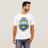 Costa Ricaanse wapenschild T-Shirt (Voorkant volledig)