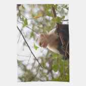 Costa Ricaanse Wildlife: Witte Gezicht kapucijnaap Theedoek (Verticaal)