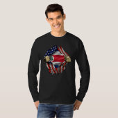 Costa Rican Blood Inside Me Costa Rica Flag T-shirt (Voorkant volledig)