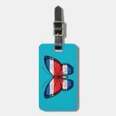 Costa Rican Butterfly vlag Bagagelabel (Voorkant verticaal)