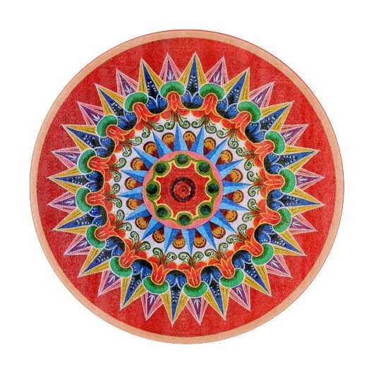 Costa Rican Folklore Art Snijplank (Voorkant)