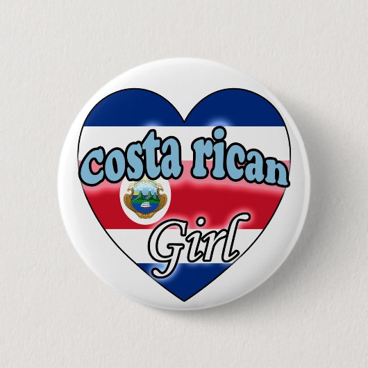 Costa Rican Girl Ronde Button 5,7 Cm (Voorkant)