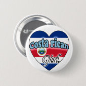 Costa Rican Girl Ronde Button 5,7 Cm (Voorkant /achterkant)