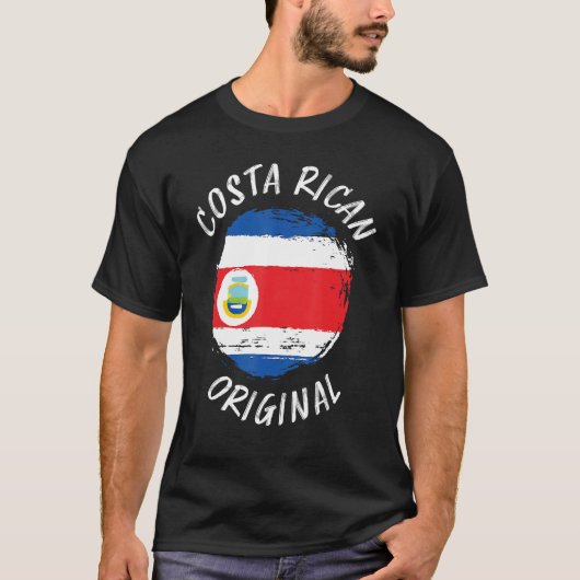 Costa Rican Original Tico Roots Costa Rica Flag T-shirt (Voorkant)