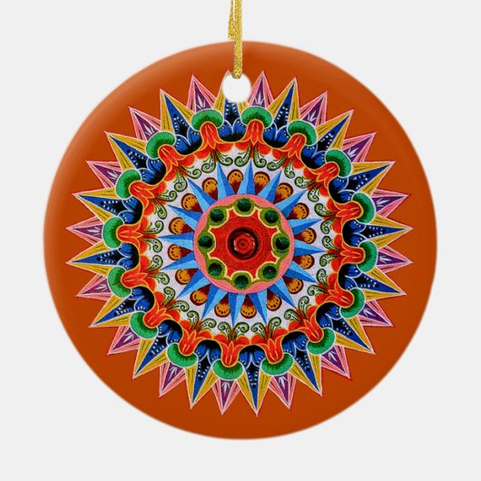 Costa Rican Oxcartwheel Ornament (Achterkant)