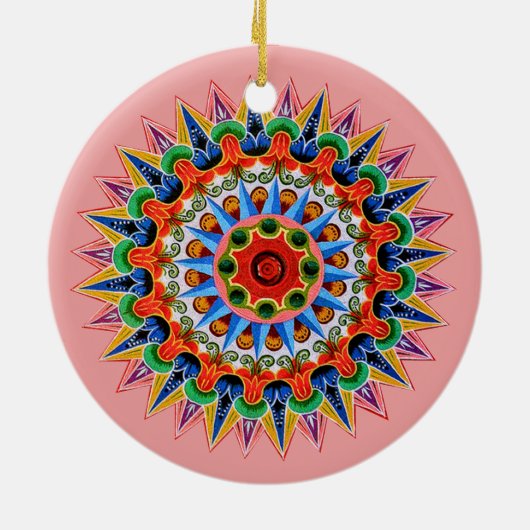 Costa Rican Oxcartwheel Ornament (Achterkant)