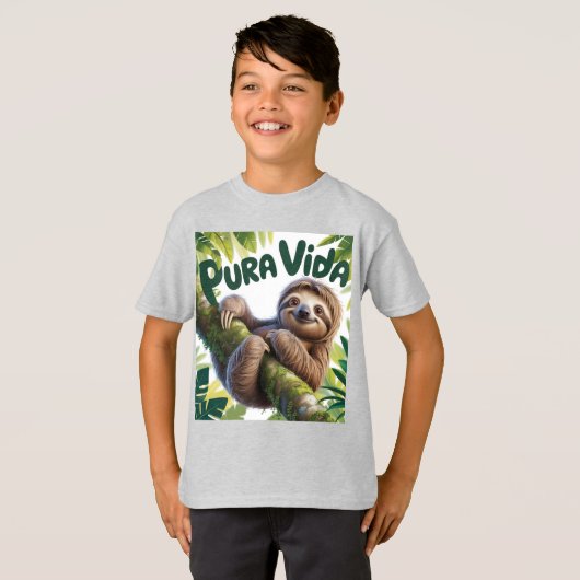 costa rican sloth bear T- shirt (Voorkant volledig)