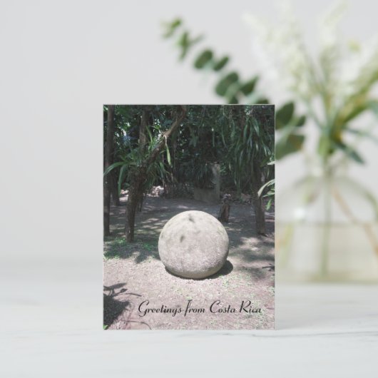 Costa Rican Stone Sphere Briefkaart (Staand voorkant)