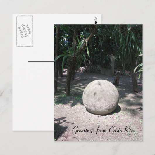 Costa Rican Stone Sphere Briefkaart (Voorkant / Achterkant)