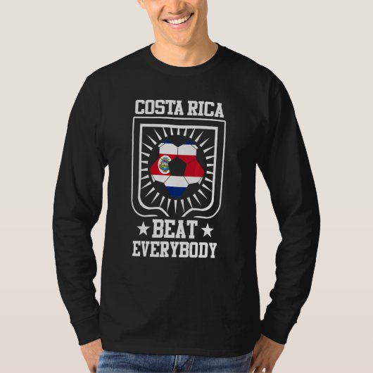 Costa Rican Supporter Player  Costa Rica Beat Ever T-shirt (Voorkant)