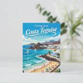 Costa Teguise Spanje Briefkaart (Staand voorkant)