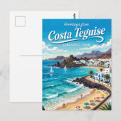 Costa Teguise Spanje Briefkaart (Voorkant / Achterkant)