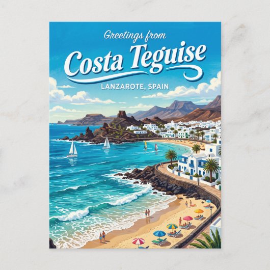 Costa Teguise Spanje Briefkaart (Voorkant)
