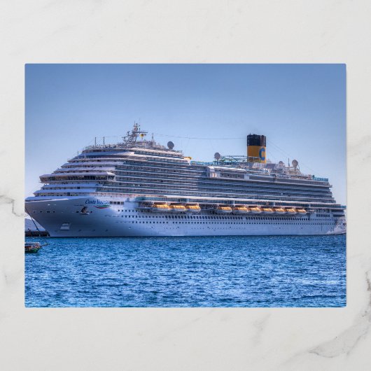 Costa Venezia Cruise Liner Folie Feestdagen Briefkaart (Voorkant)
