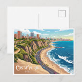 Costa Verde Lima Peru Briefkaart (Voorkant / Achterkant)