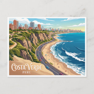 Costa Verde Lima Peru Briefkaart