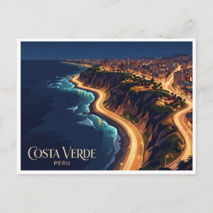 Costa Verde Lima Peru Briefkaart