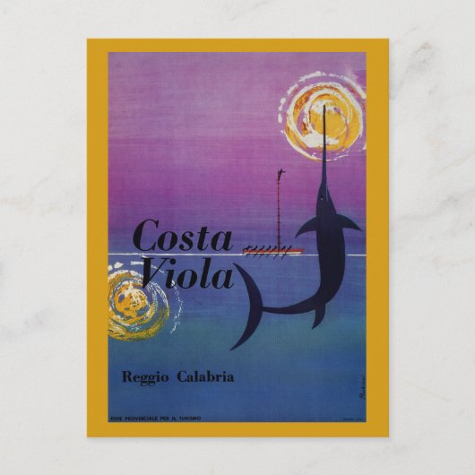 Costa Viola Reggio Calabria  Italiaans reizen Briefkaart (Voorkant)