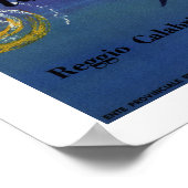 Costa Viola Reggio Calabria Italiaans reizen Poster (Hoek)