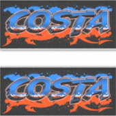 Costa Vorname Name Graffiti Aufkleber Sticker (Voorkant)
