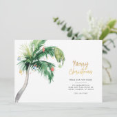 Costal Palm Tree Holiday Moving Announcement Aankondiging (Staand voorkant)