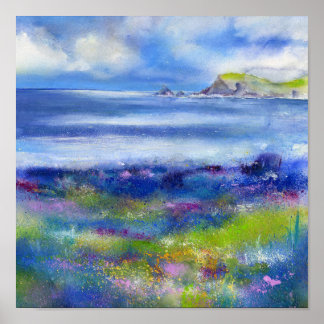 Costal Spring Cornwall Poster