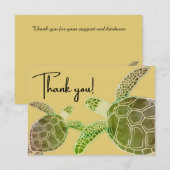 Costal Tropical Green Zee Turtle Bedankkaart (Voorkant / Achterkant)