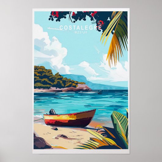 Costalegre Mexico Reisprint Poster (Voorkant)