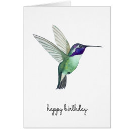 Costa's Hummingbird Birthday Kaart