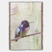Costa's Hummingbird op een tak Deken (Voorkant Verticaal)