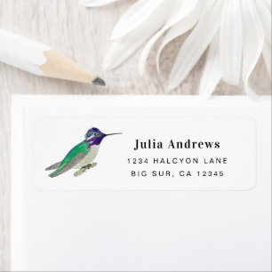 Costa's Hummingbird retouradres Label