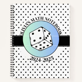 Costomazable zwart-wit elegante WISKUNDE Notitieboek