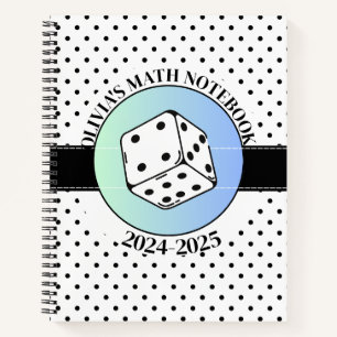 Costomazable zwart-wit elegante WISKUNDE Notitieboek