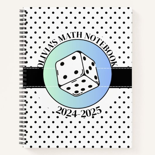 Costomazable zwart-wit elegante WISKUNDE Notitieboek (Voorkant)