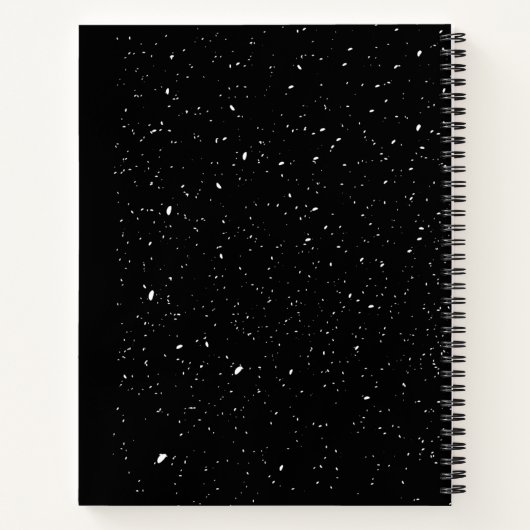 Costomazable Zwart-wit Traditioneel Engels Notitieboek (Achterkant)