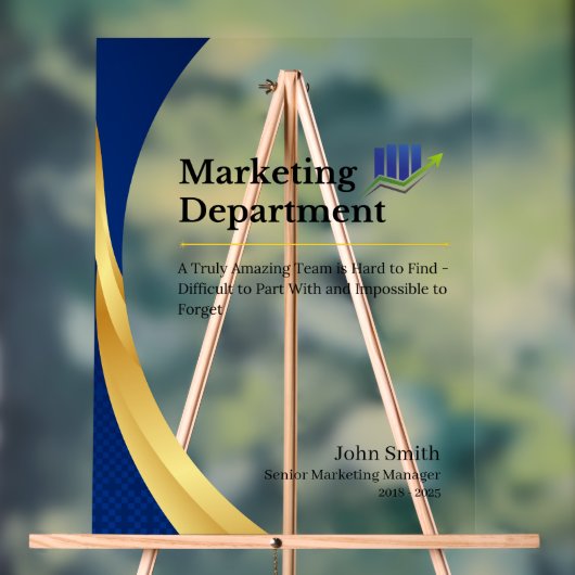 Costum Marketing Afdeling Acryl Teken Acryl Bord (Neutraal)