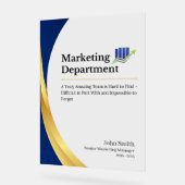 Costum Marketing Afdeling Acryl Teken Bord (Hoek)