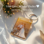 Costum Photo Couples Keychain with Names & Date