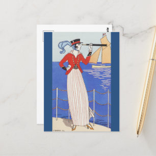 Costume de Yacht van George Barbier Briefkaart