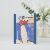 Costume de Yacht van George Barbier Briefkaart (Staand voorkant)