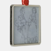 Costume design Figaro en Susanna uit opera Metalen Ornament (Rechts)