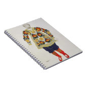 Costume design for a man, uit Sadko, 1917 (kleur Notitieboek (Rechterzijde)