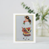 Costume design for a Peasant Girl, 1922 (kleur li Briefkaart (Staand voorkant)