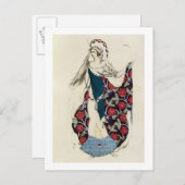 Costume design for a women, from Judith, 1922 (col Briefkaart (Voorkant / Achterkant)