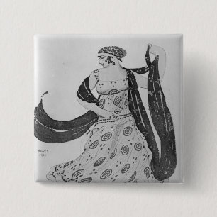 Costume design for 'Cleopatra', 1910 Vierkante Button 5,1 Cm